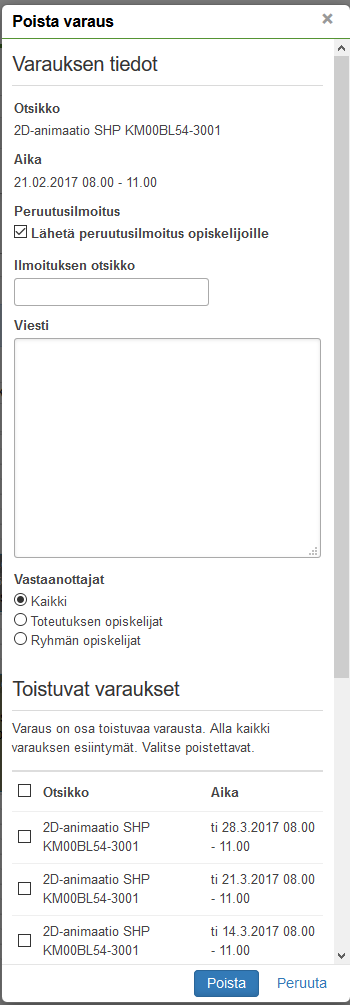 Peppi-ohjeet > Varauksen poisto ja peruminen > PPlus_poista4.PNG