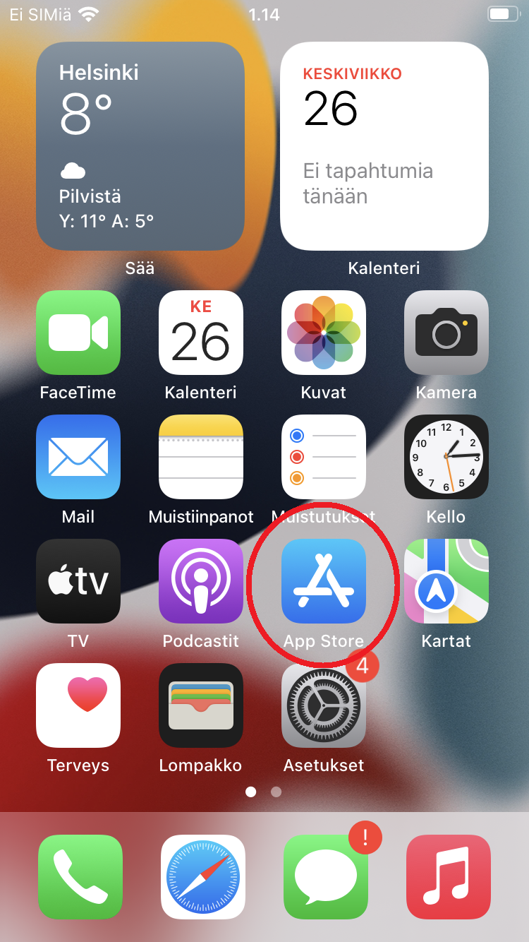 IT Services > Connect an iPhone to the Eduroam network > 1 - avaa app store.png